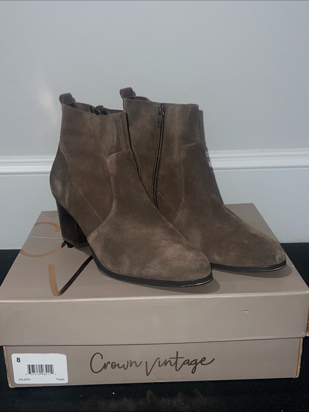 Crown Vintage Saleen Taupe Booties